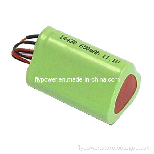 11.1V 650mAh 14430 Lithium Ion Battery Pack (3S of FLC-14430-650)